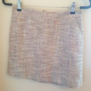 J. Crew pink tweed mini skirt